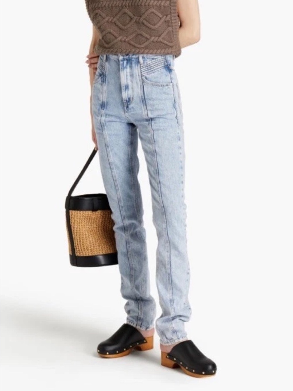 Isabel Étoile Marant High-Rise Light Wash Straight Women’s Jeans Sz 38